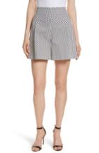Women's Diane Von Furstenberg Dot High Waist Stretch Cotton Shorts - Ivory