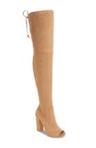 Women's Steve Madden Elliana Over The Knee Open Toe Boot M - Beige