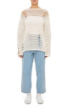 Women's Topshop Boutique Distressed Knit Sweater Us (fits Like 0-2) - Ivory