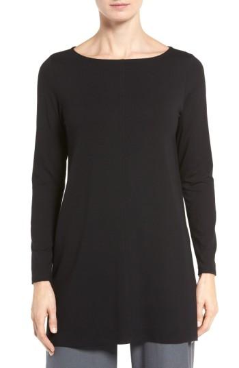 Women's Eileen Fisher Jersey Bateau Neck Tunic - Red