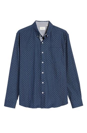 Men's 7 Diamonds Analog Kid Woven Shirt, Size - Blue