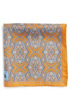 Men's Robert Talbott Medallion Silk Pocket Square