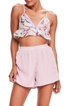 Women's Missguided Tropical Print Crop Camisole Us / 8 Uk - Pink