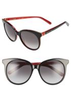 Women's Bobbi Brown 'the Lucy' 54mm Sunglasses - Black/ Red