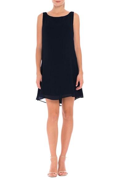 Women's Olian 'leah' Chiffon Maternity Dress - Black