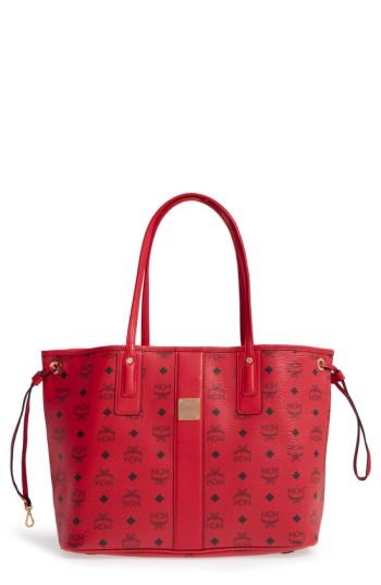 Mcm Medium Liz Reversible Shopper - Red