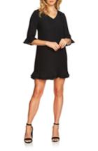 Women's Cece Kate Ruffle Shift Dress - Black