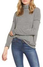 Women's N:philanthropy Nickel Stripe Turtleneck - Black