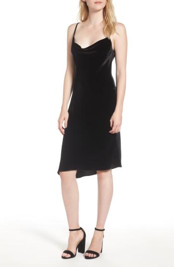 Women's Ag Gia Velvet Slipdress - Black