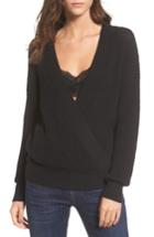 Women's Astr The Label Stephanie Surplice Sweater - Black