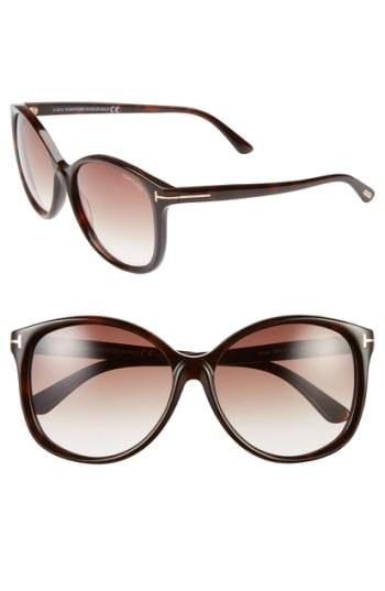 Women's Tom Ford 'alicia' 59mm Sunglasses - Havana