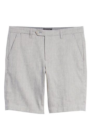 Men's Ted Baker London Newshow Flat Front Stretch Cotton Blend Shorts