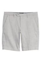 Men's Ted Baker London Newshow Flat Front Stretch Cotton Blend Shorts