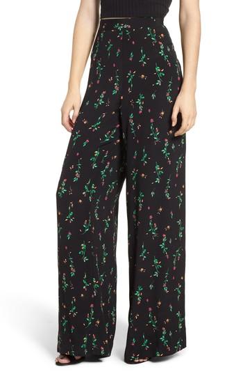 Women's Afrm Carter High Waist Wide Leg Pants - Black