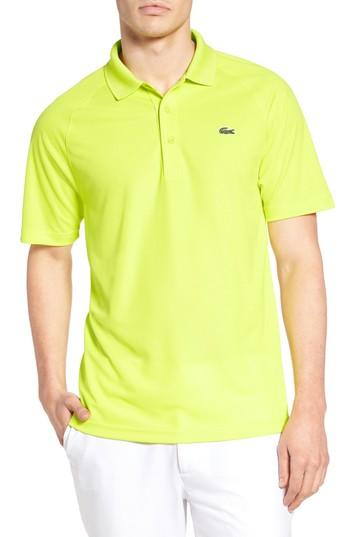 Men's Lacoste 'sport' Raglan Ultra Dry Performance Polo (xl) - Yellow