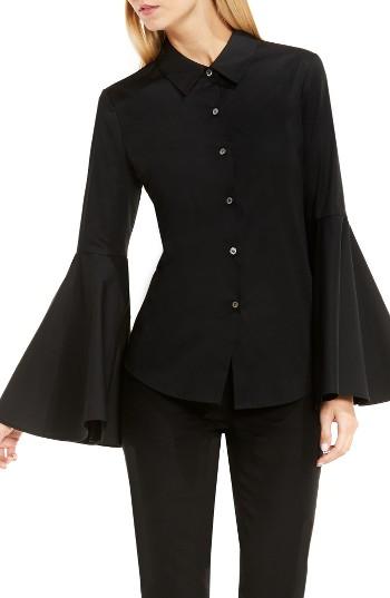 Women's Vince Camuto Bell Sleeve Shirt - Black