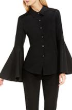 Women's Vince Camuto Bell Sleeve Shirt - Black