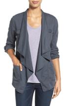 Petite Women's Caslon Draped Utility Jacket P - Grey