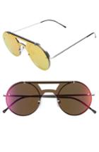 Women's Spitfire Algorithm Frameless Sunglasses - Silver/ Purple Mirror