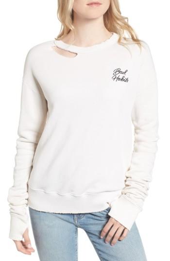 Women's N:philanthropy Vernon Bad Habits Distressed Sweatshirt