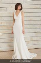 Women's Nouvelle Amsale Frankie V-neck Crepe Gown, Size - Ivory