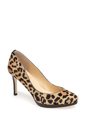 Ivanka Trump 'sophia' Calf Hair Platform Pump Leopard