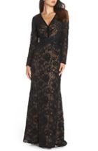 Women's Tadashi Shoji Burnout Lace Gown