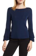 Women's Anne Klein Double Flare Sleeve Sweater - Blue