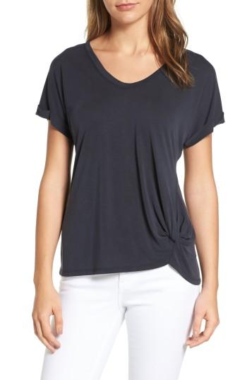 Women's Nic+zoe Boardwalk V-neck Jersey Tee - Blue