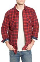 Men's Rvca Toy Machine Flannel Shirt Jacket - Red