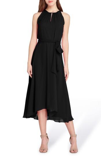 Petite Women's Tahari Midi Fit & Flare Dress - Black