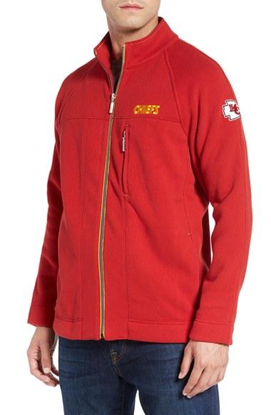 Men's Tommy Bahama 'nfl - Blindside' Knit Zip Jacket - Red