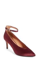 Women's Halogen Azaela Ankle Strap Pump M - Burgundy