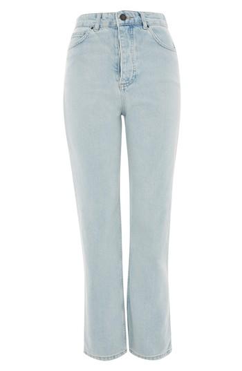 Women's Topshop By Boutique Bleach Denim Jeans Us (fits Like 0) - Blue