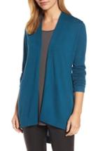 Women's Eileen Fisher Shaped Tencel Blend Cardigan - Blue