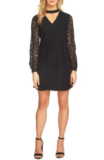 Women's Cece Mock Choker Neck A-line Lace Dress
