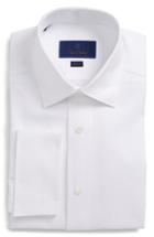 Men's David Donahue Slim Fit Tuxedo Shirt .5 34/35 - White
