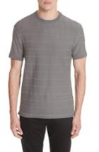 Men's Emporio Armani Stripe Stretch Crewneck T-shirt, Size - Metallic