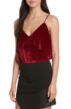 Women's Alice + Olivia Vanessa Ruffle Velvet Camisole
