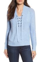 Women's Lucky Brand Lace-up Sweater - Blue