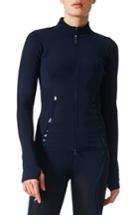 Women's Adidas By Stella Mccartney Run Knit Mix Mid Layer Jacket - Blue