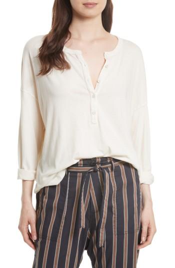 Women's The Great. The Slouch Henley - Ivory