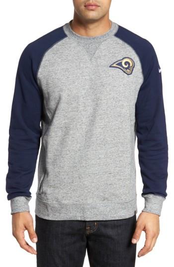 Men's Nike Aw77 Nfl Raglan Crewneck Sweatshirt - Grey