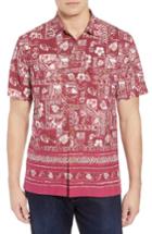 Men's Tommy Bahama Veracruz Border Tiles Silk Blend Camp Shirt