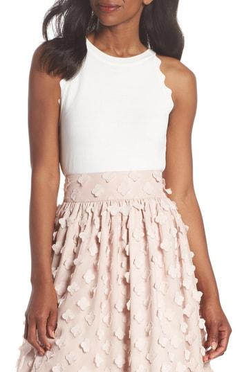Women's Eliza J Scallop Knit Halter Top