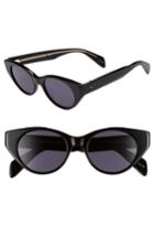 Women's Rag & Bone 49mm Cat Eye Sunglasses - Black
