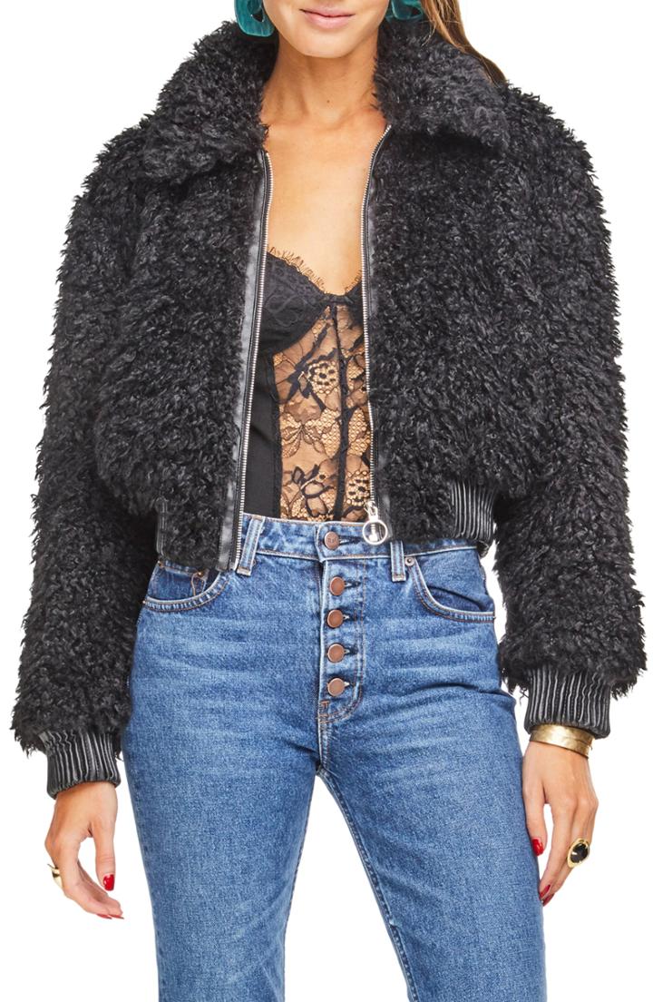 Women's Alice + Olivia Meta Embroidered Utility Jacket