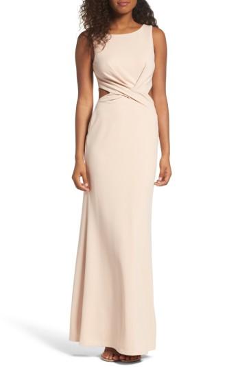 Women's Lulus Cutout Mermaid Gown - Pink