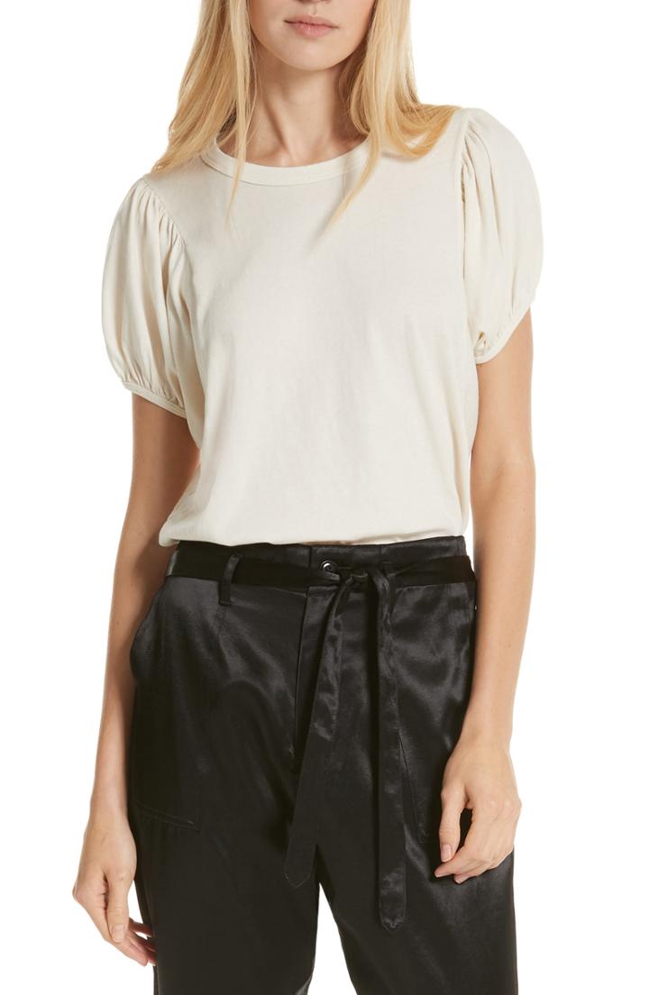 Women's The Great. The Puff Sleeve Tee - White