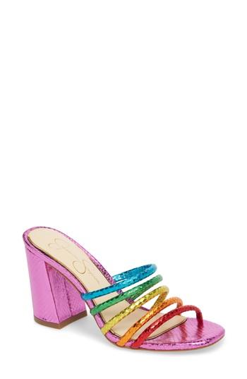 Women's Jessica Simpson Fixton Strappy Slide Sandal M - Pink